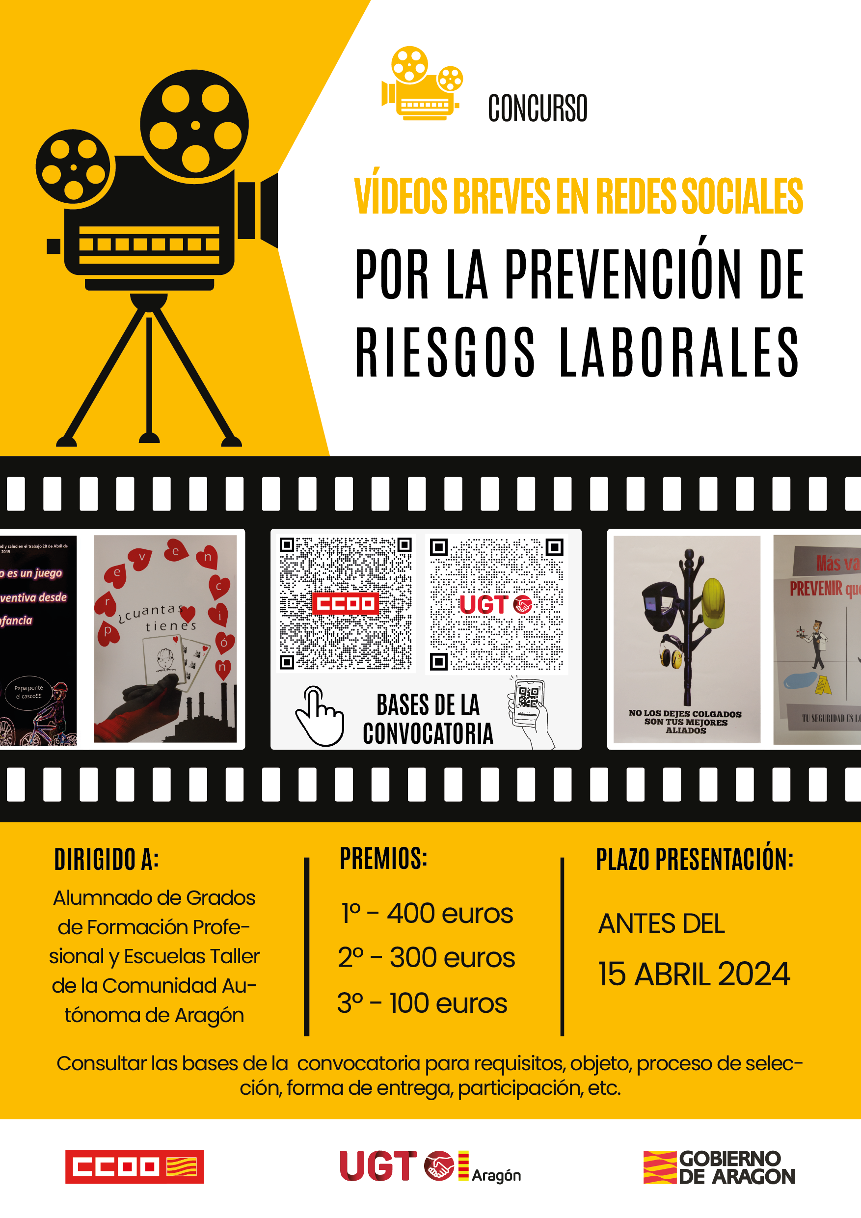 CONCURSO VÍDEOS BREVES EN REDES SOCIALES POR LA PREVENCIÓN DE RIESGOS LABORALES 2024